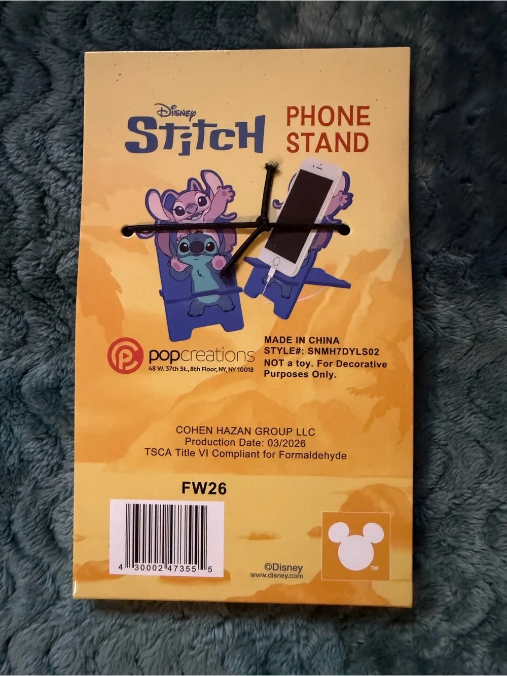 Disney Stitch Pink & Blue Foldable Phone Stand